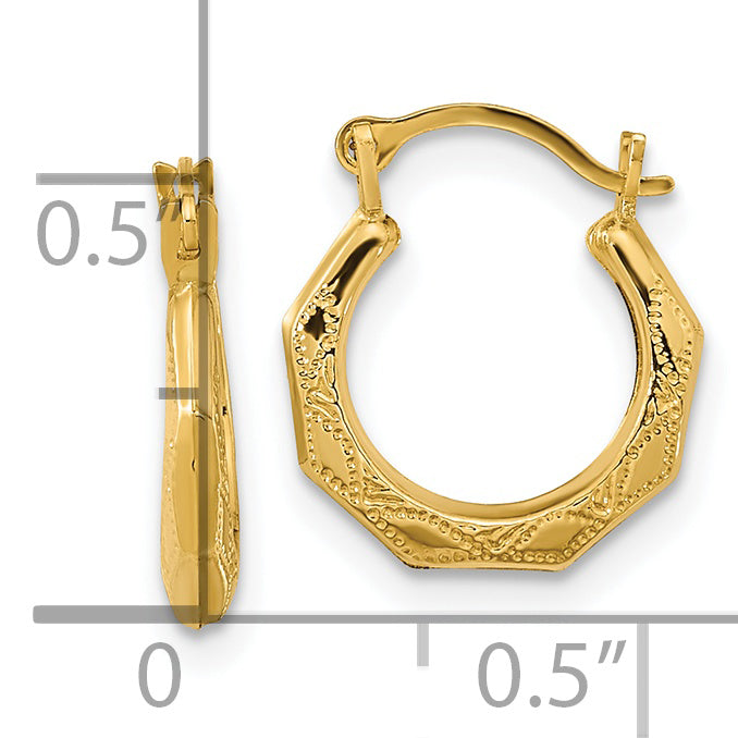 14k Madi K Hinged Earrings