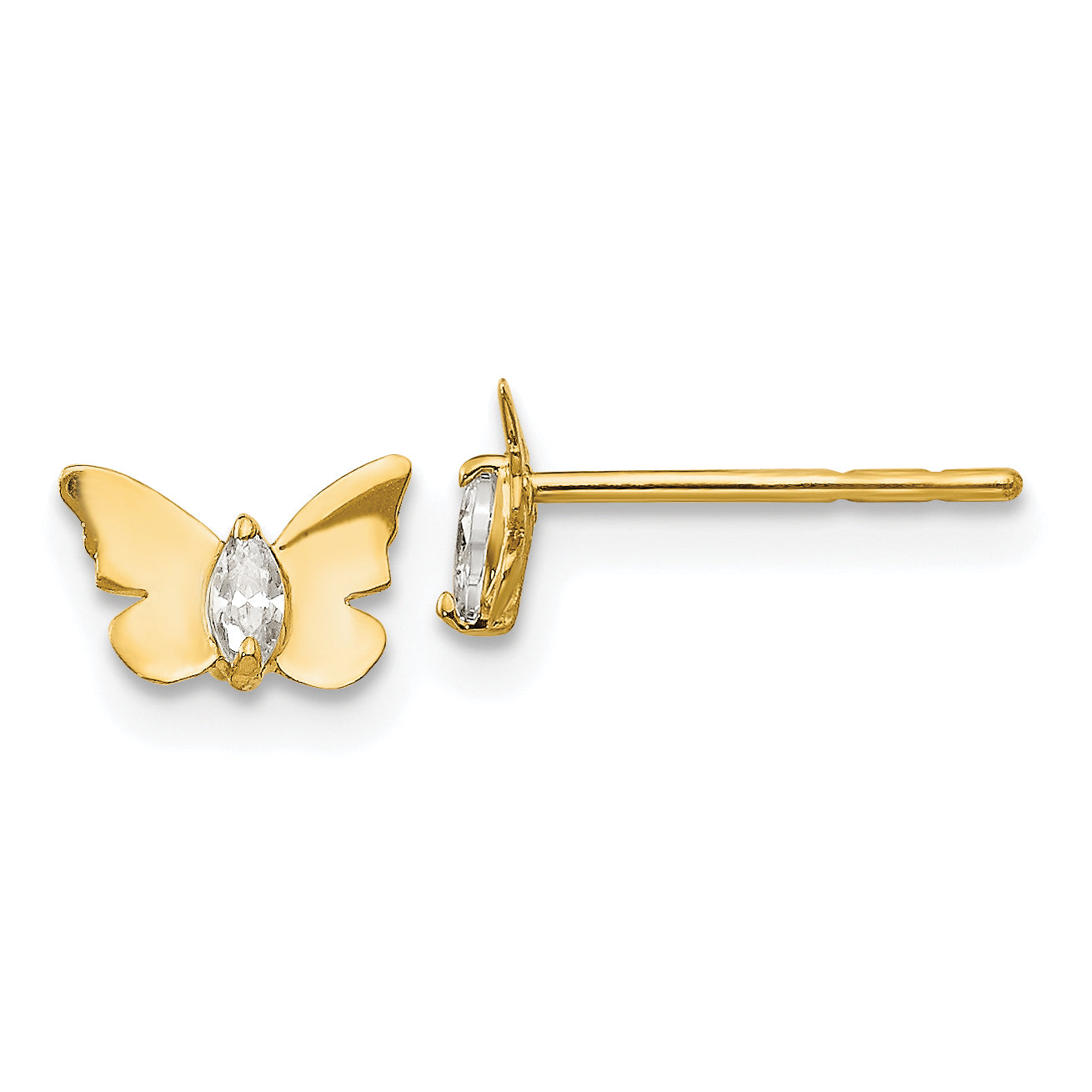14k Madi K CZ Butterfly Baby Post Earrings Main image