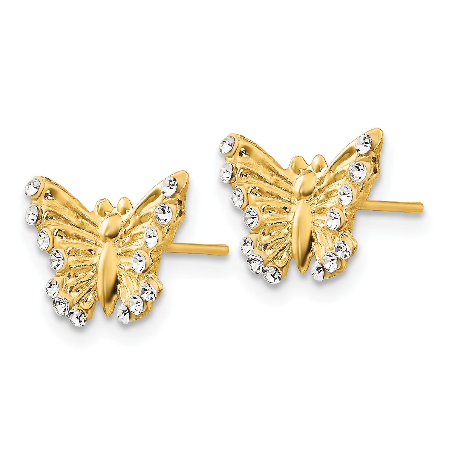 14k Madi K CZ Butterfly Post Earrings Secondary image
