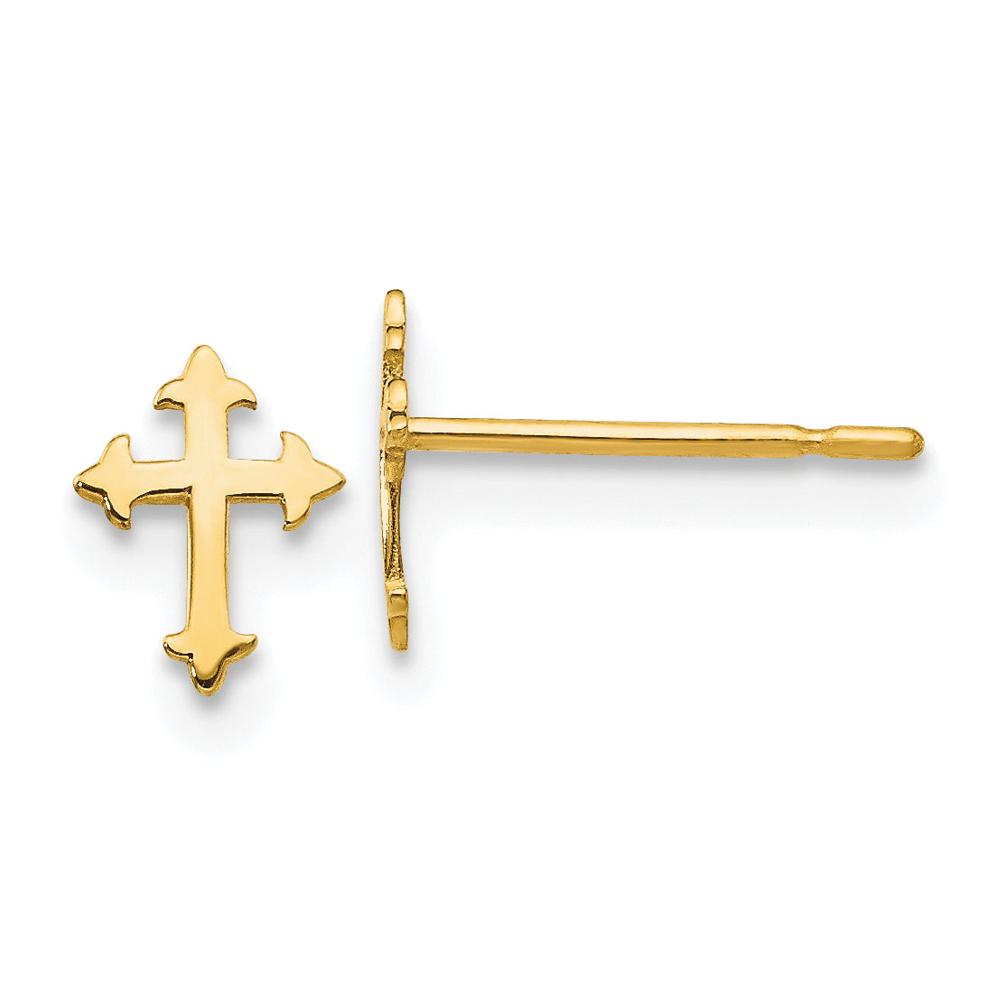 14k Madi K Children's Cross Post Earrings Main image
