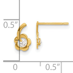 14k Madi K CZ Children's Flower Post Earrings