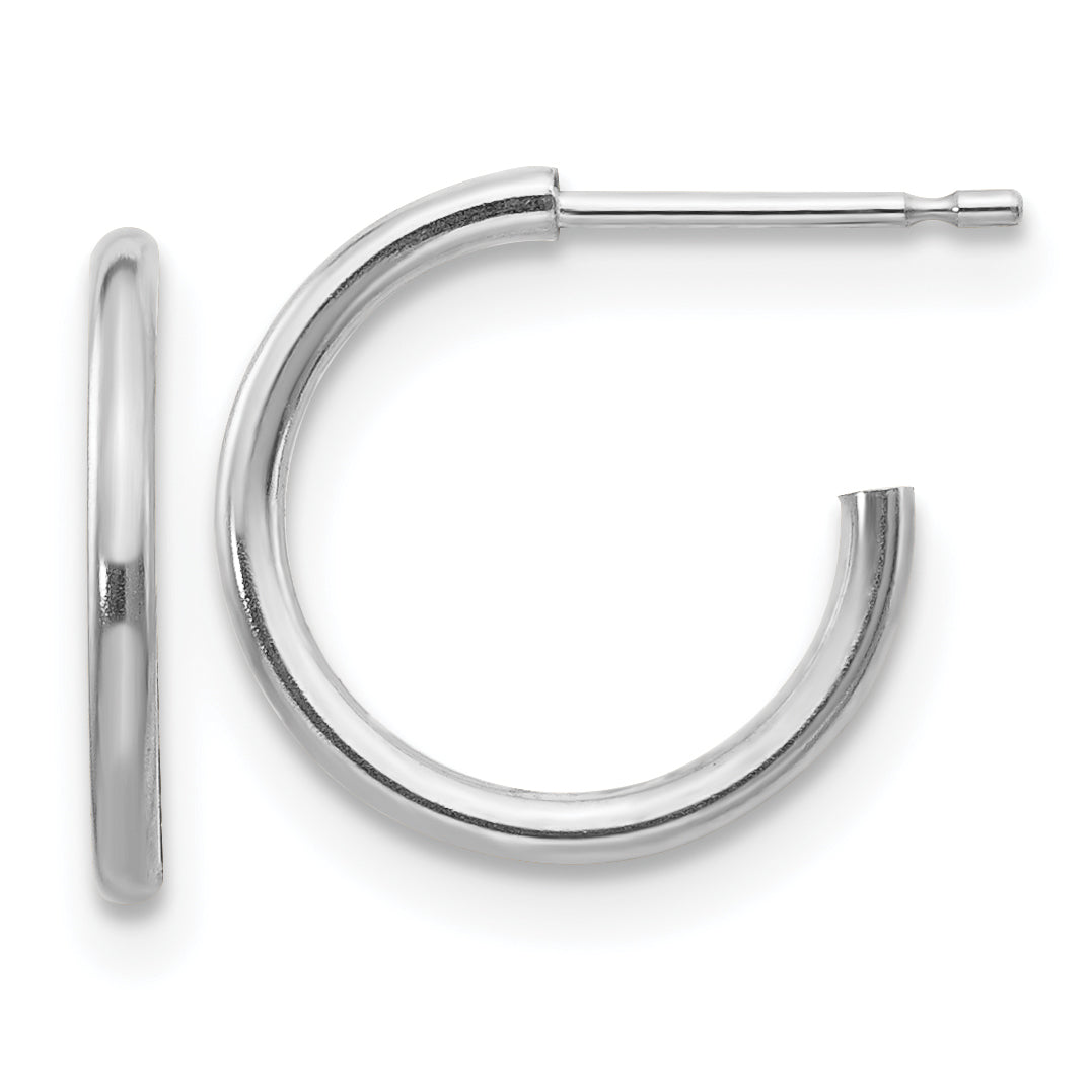 14k White Gold Madi K Hoop Earrings Main image