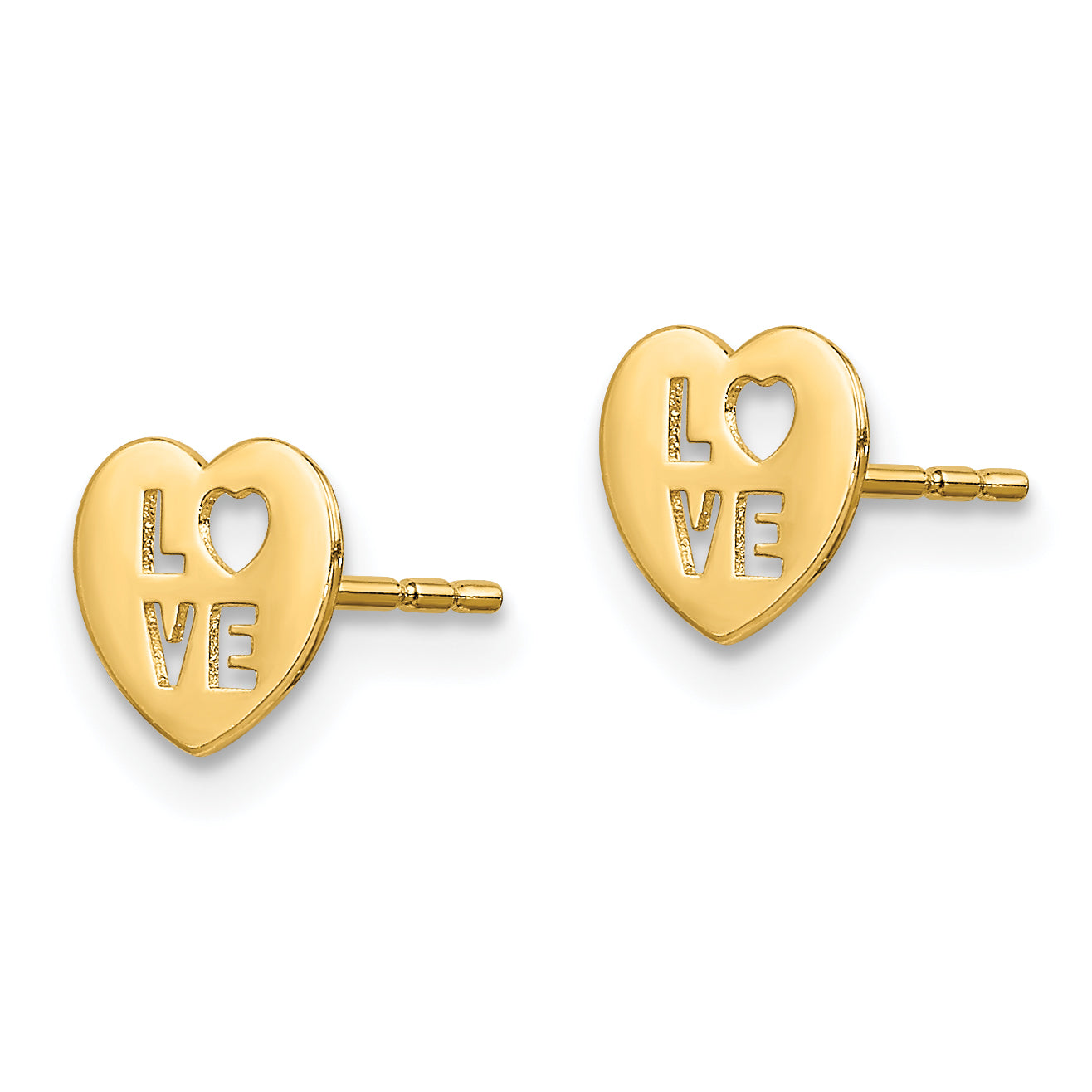 14k Madi K Love Heart Post Earrings Secondary image