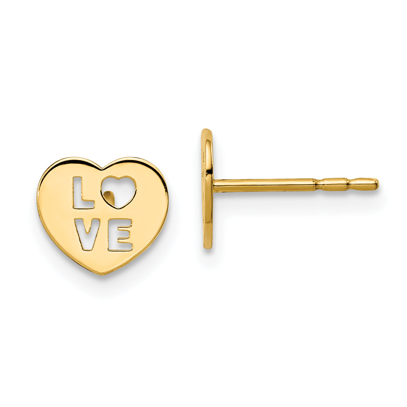 14k Madi K Love Heart Post Earrings Main image