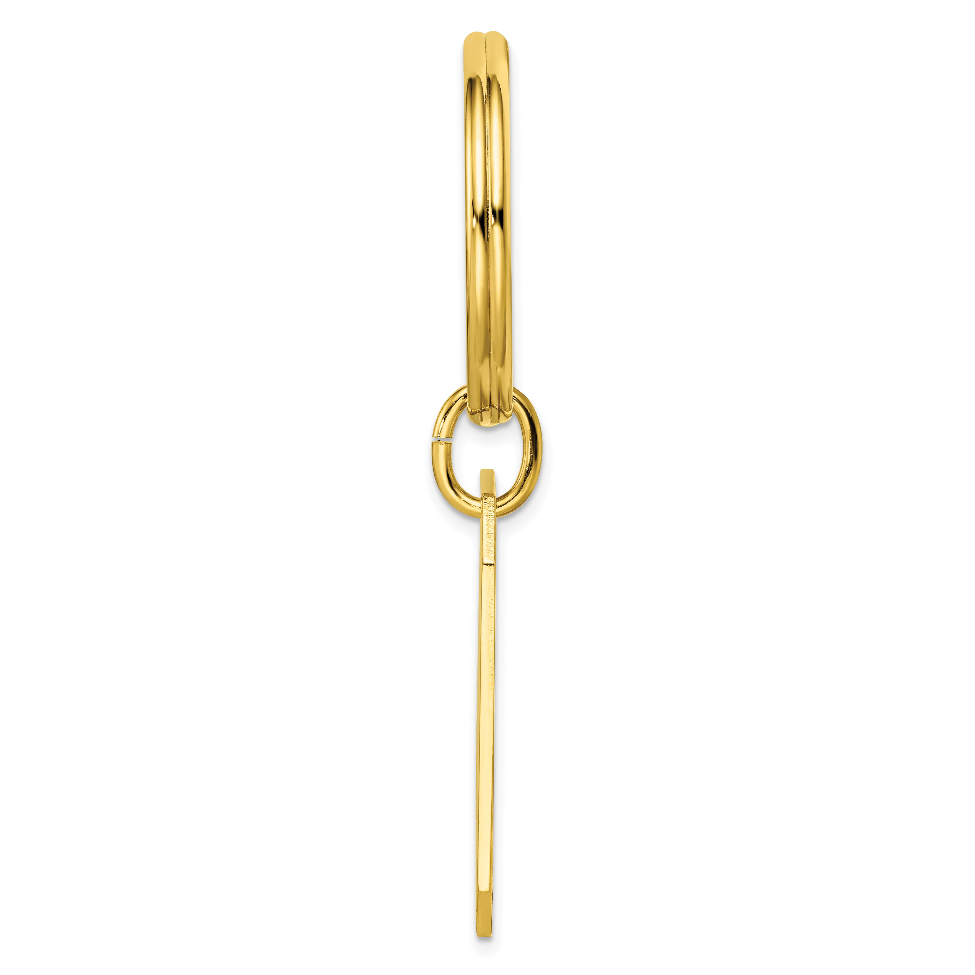 Gold-plated Kelly Waters Star Cut .001ct. Diamond Key Ring Secondary image