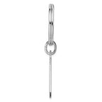 Rhodium-plated Kelly Waters Star Cut .001ct. Diamond Key Ring