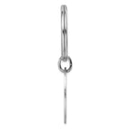 Rhodium-plated Kelly Waters Polished Oval Key Ring