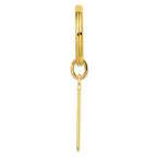 Gold-plated Kelly Waters Satin Patterned Corner Key Ring