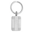 Rhodium-plated Kelly Waters Satin Patterned Corner Key Ring