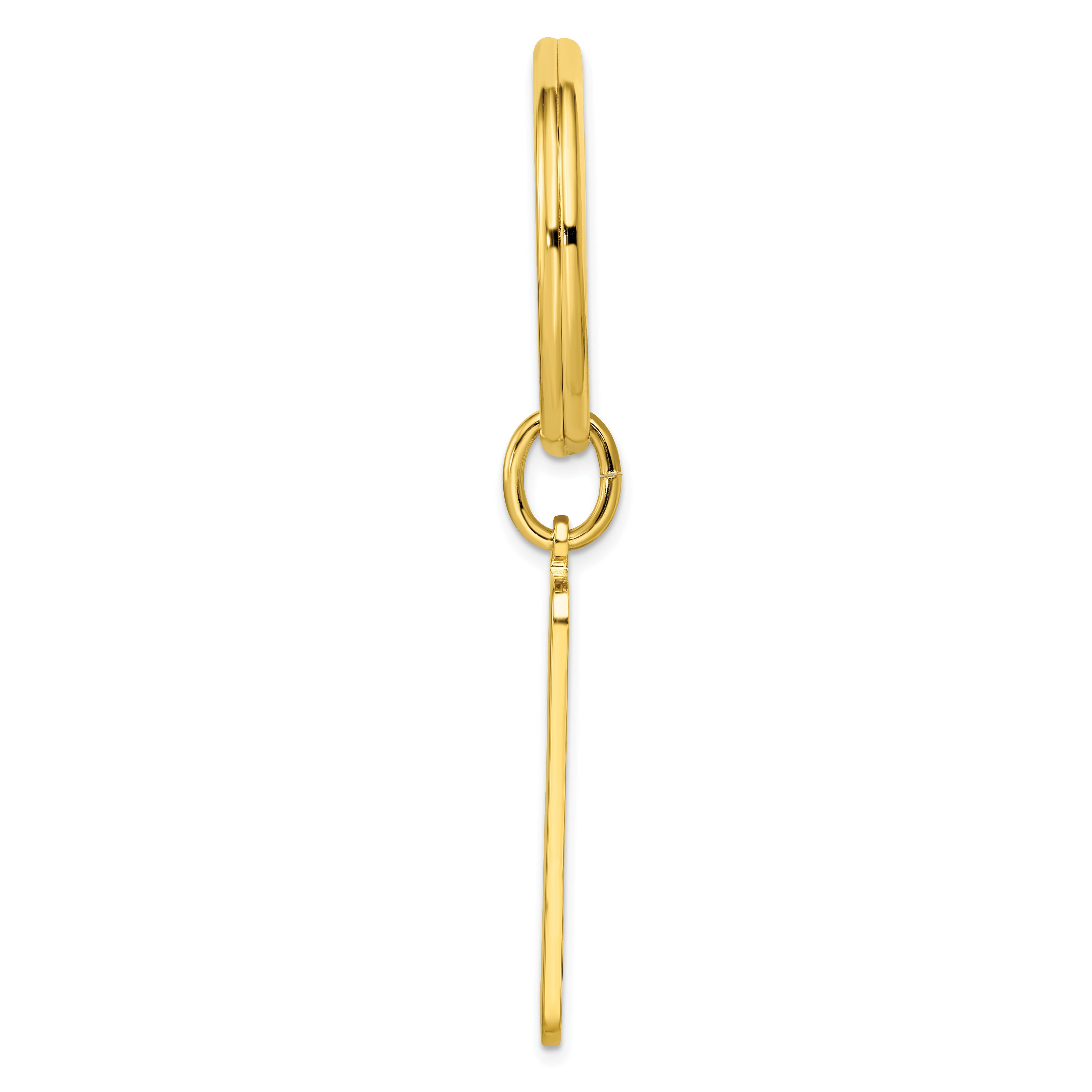 Gold-plated Kelly Waters Patterned Border Key Ring Secondary image