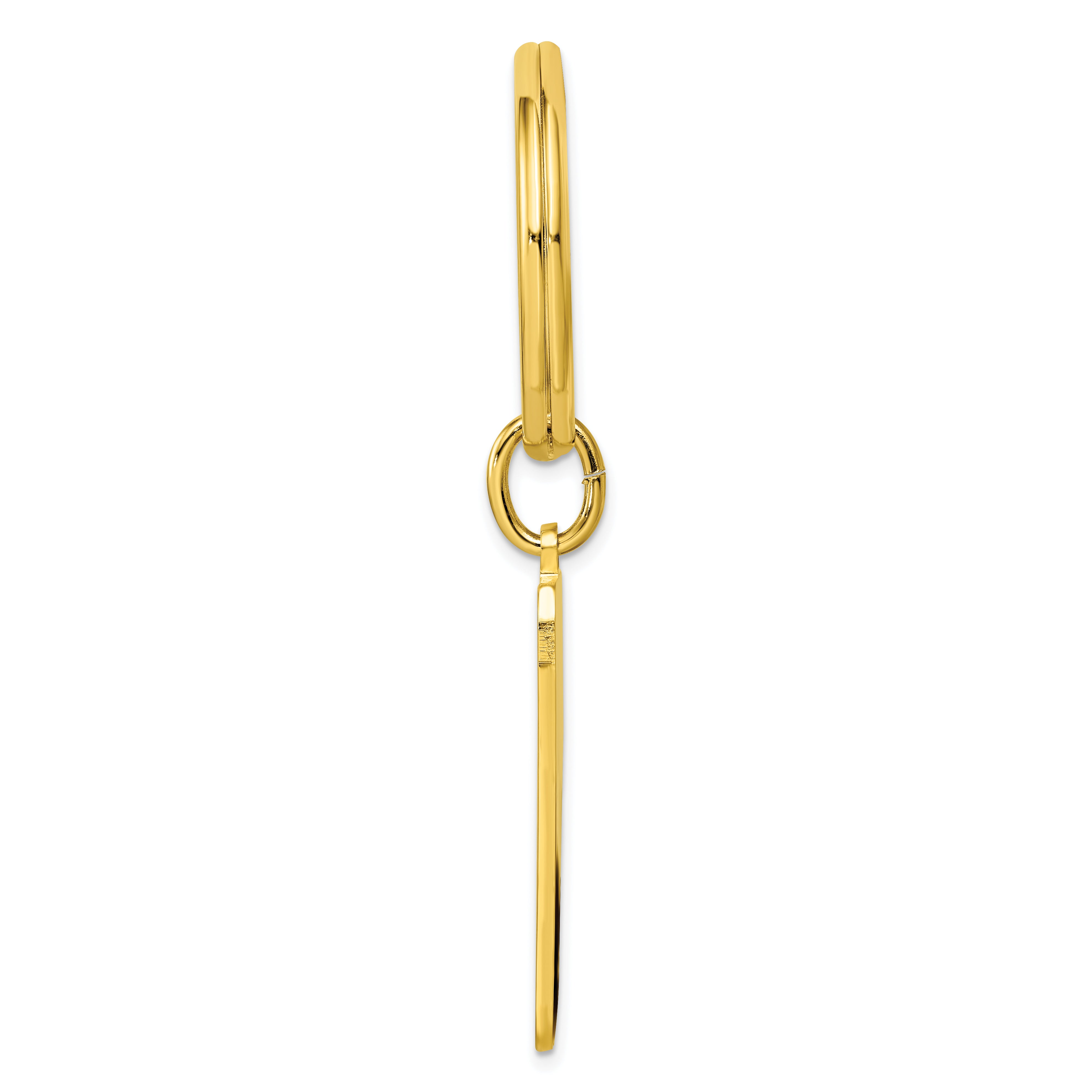 Gold-plated Kelly Waters Star Cut .001ct. Diamond Key Ring Secondary image