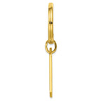 Gold-plated Kelly Waters Etched Lines Key Ring with Engravable Area