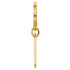 Gold-plated Kelly Waters Etched Lines Key Ring with Engravable Area