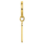 Gold-plated Kelly Waters Black and Grey Epoxy Key Ring with Engravable Area