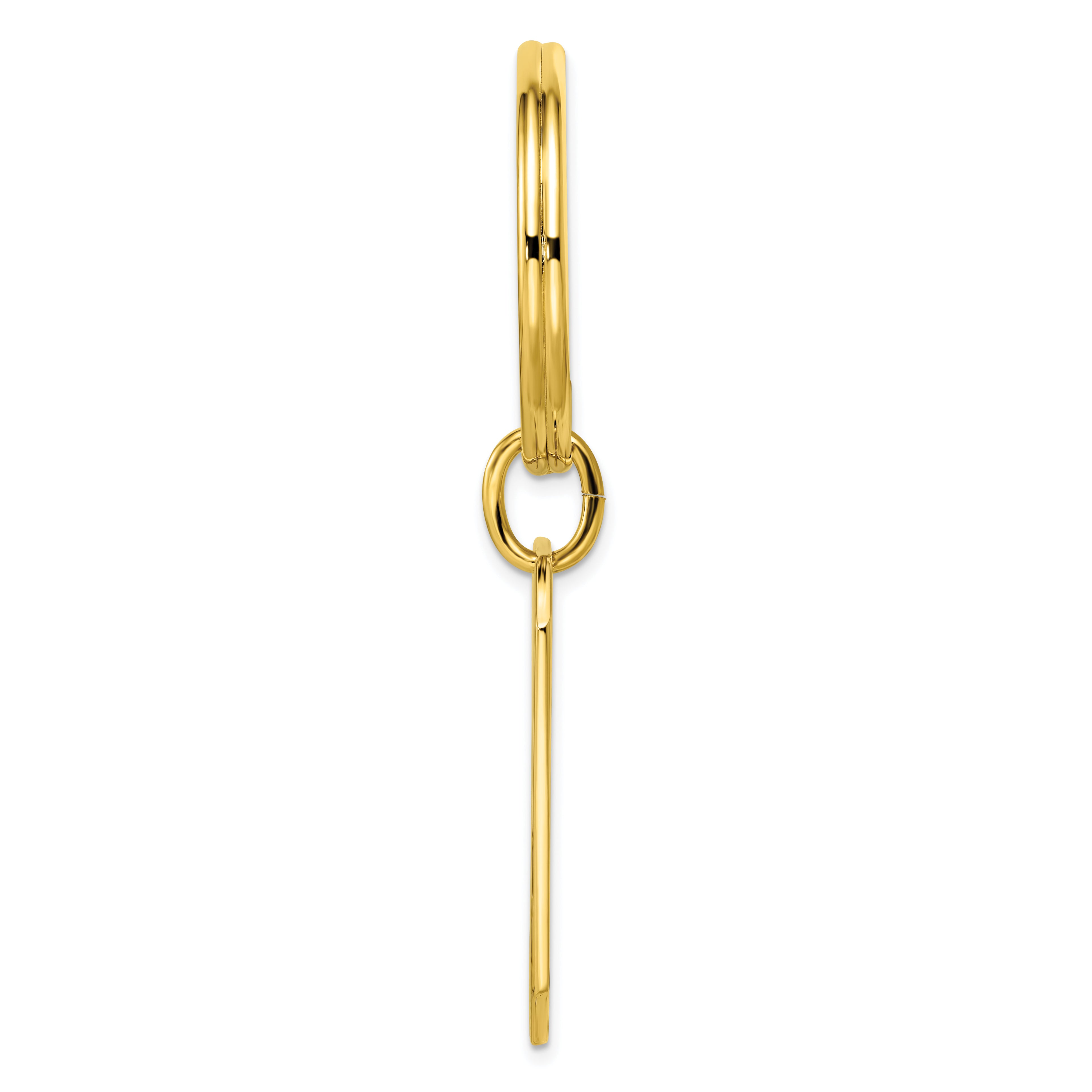 Gold-plated Kelly Waters Patterned Edge Key Ring Secondary image