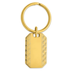 Gold-plated Kelly Waters Patterned Edge Key Ring