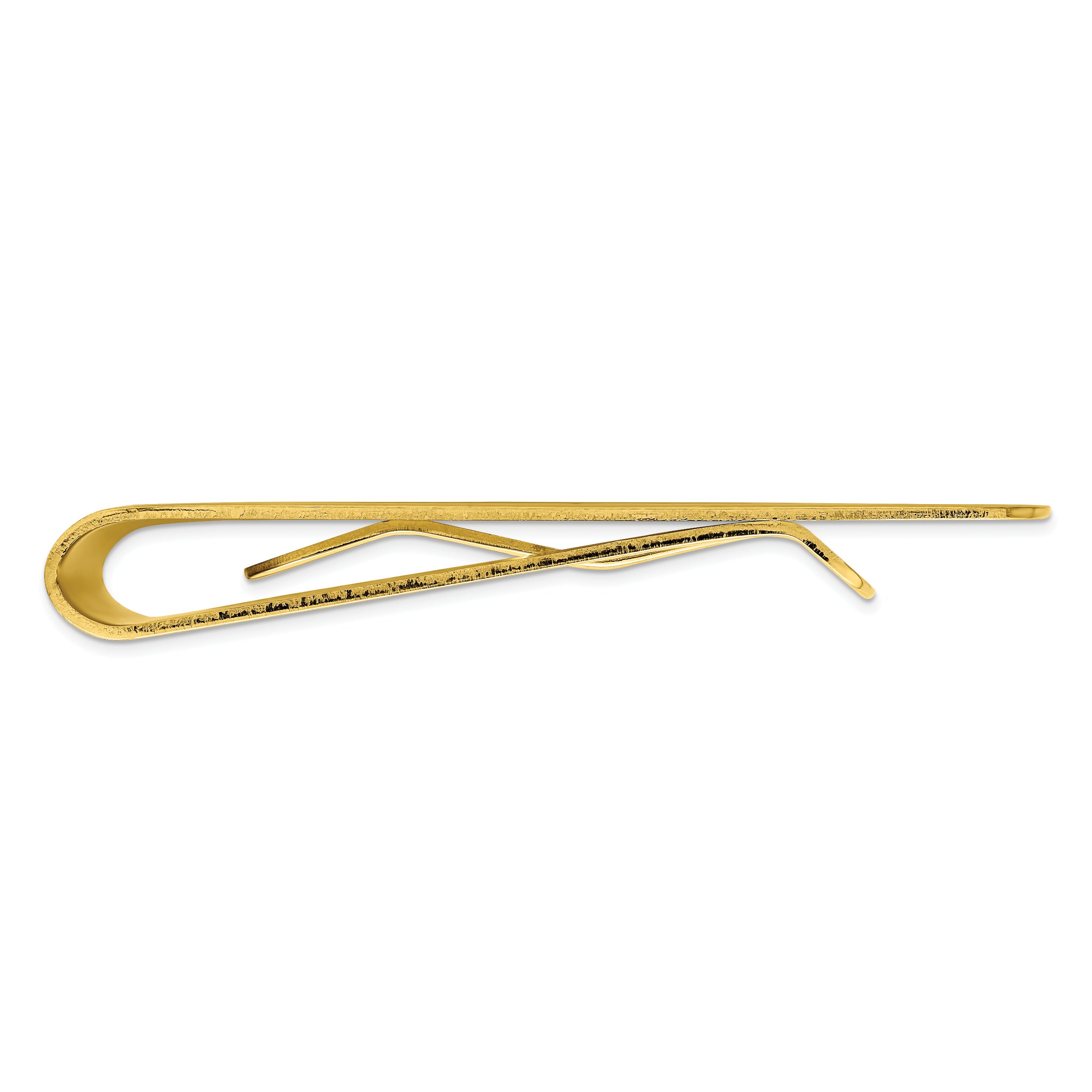 Gold-plated Kelly Waters Satin Patterned Corner Money Clip
