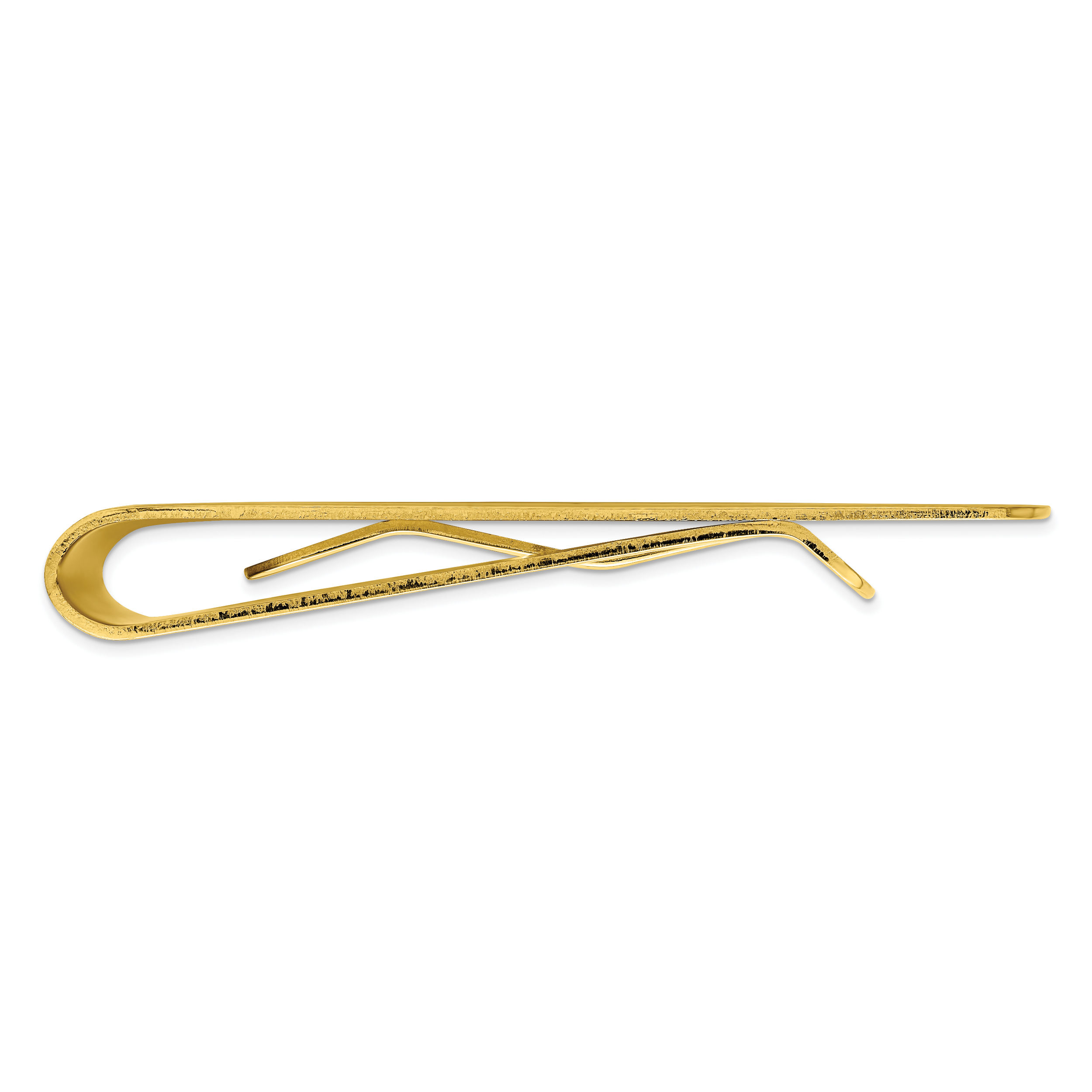 Gold-plated Kelly Waters Satin Patterned Corner Money Clip