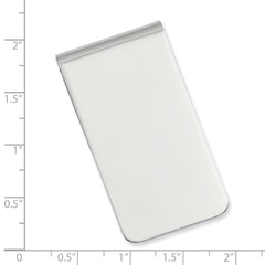 Rhodium-plated Kelly Waters Polished Rectangle Money Clip