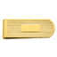 Gold-plated Kelly Waters Etched Lines Money Clip with Engravable Area