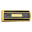 Gold-plated Kelly Waters Black and Grey Epoxy Money Clip with Engravable Area