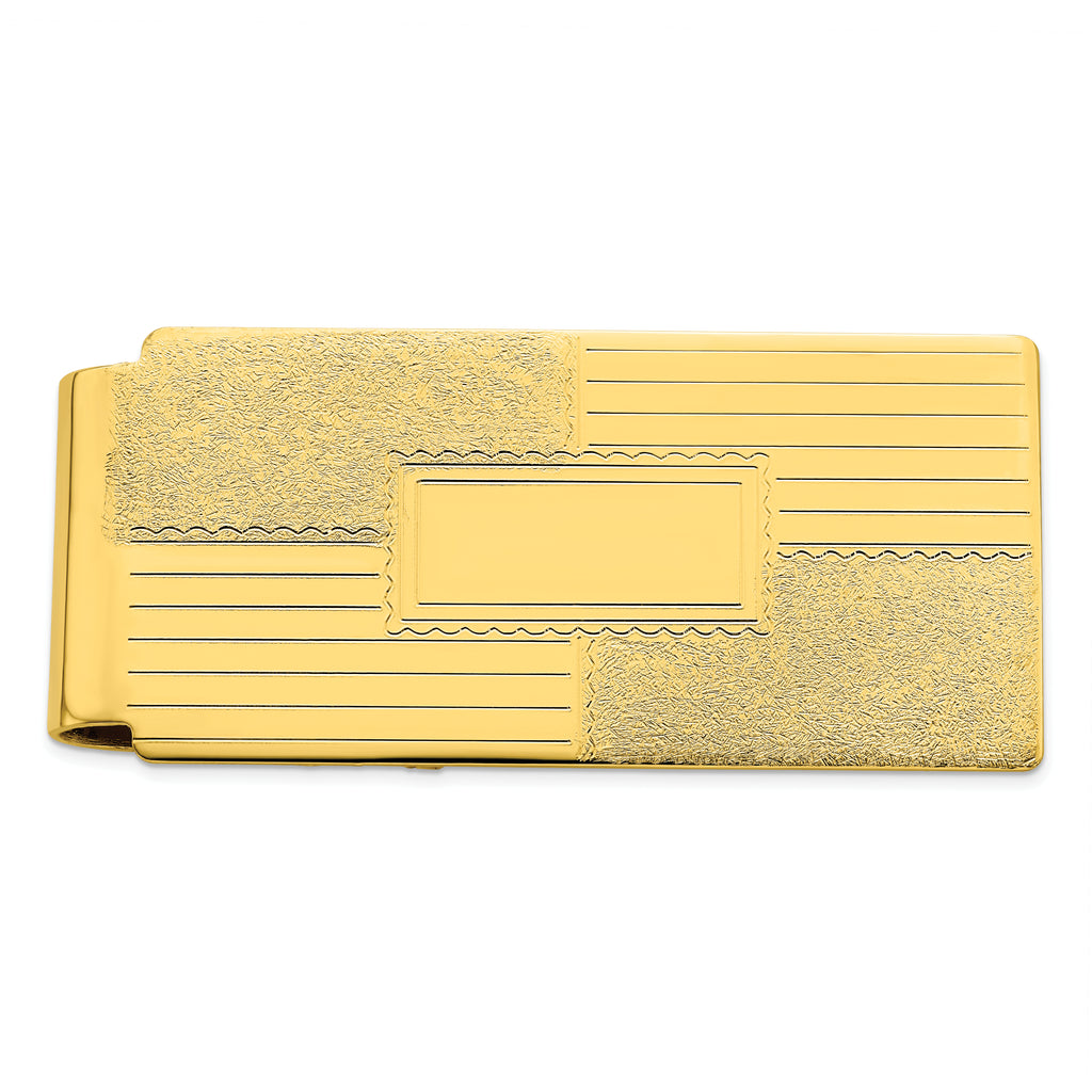 Gold-plated Kelly Waters Coat of Arms Hinged Money Clip