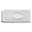 Rhodium-plated Kelly Waters Horizontal Lines Hinged Money Clip with Engravable Area