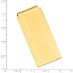 Gold-plated Kelly Waters Patterned Edge Hinged Money Clip