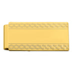 Gold-plated Kelly Waters Patterned Edge Hinged Money Clip
