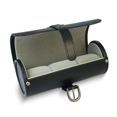 Charles Hubert Genuine Black Leather Wrist Watch Pouch