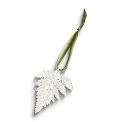 Silver Dipped Real Fern Leaf Decorative Ornament