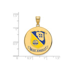 Blue Angels Enameled Pendant in Gold-Plated Sterling Silver - Sophia Jewelers