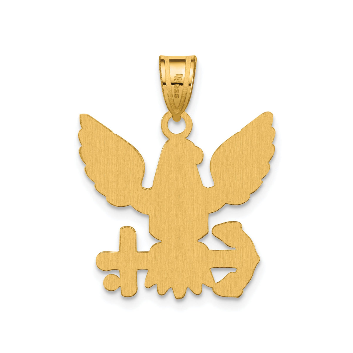 US Navy Enameled Pendant in Gold-Plated Sterling Silver - Sophia Jewelers