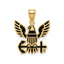 US Navy Enameled Pendant in Gold-Plated Sterling Silver - Sophia Jewelers