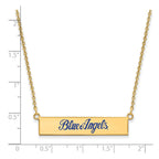 Blue Angels Small Bar Necklace in Gold-Plated Sterling Silver - Sophia Jewelers