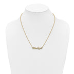 Blue Angels Script Bar Necklace in Gold-Plated Sterling Silver - Sophia Jewelers