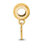 Sterling Silver Gold-plated Logo Art Old Dominion University O-D-U Extra Small Dangle Bead Charm