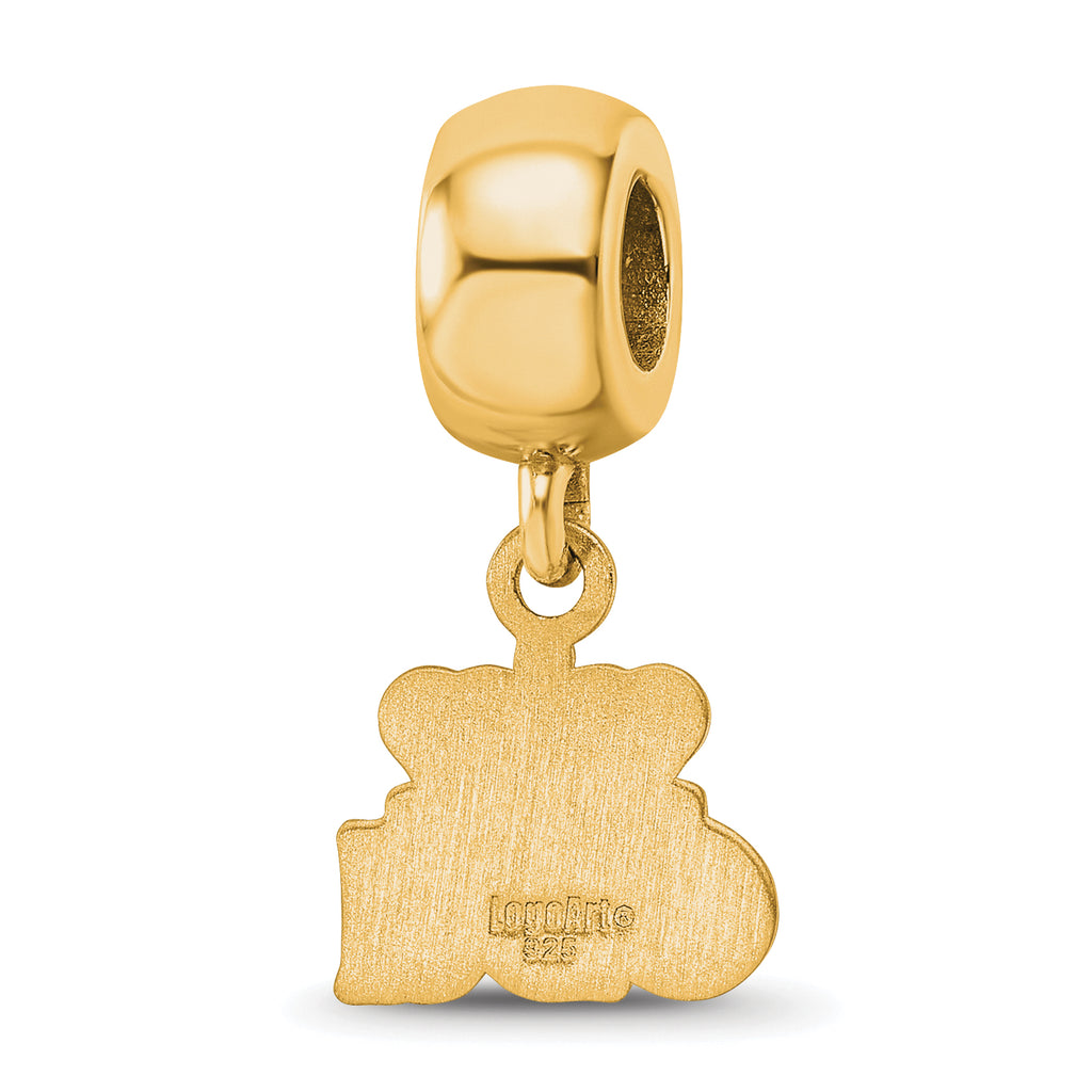 Sterling Silver Gold-plated Logo Art Old Dominion University O-D-U Extra Small Dangle Bead Charm