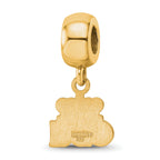 Sterling Silver Gold-plated Logo Art Old Dominion University O-D-U Extra Small Dangle Bead Charm