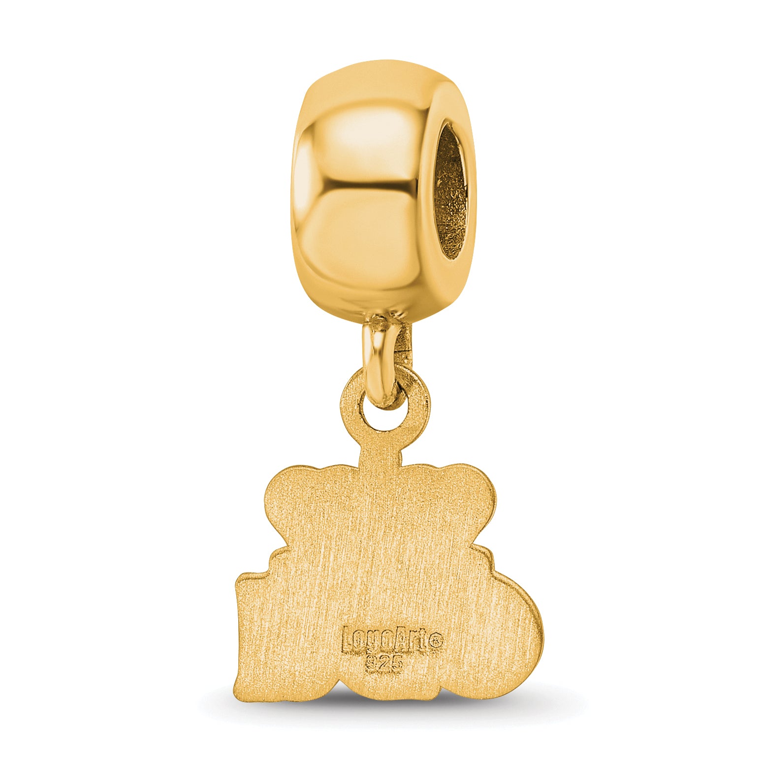 Sterling Silver Gold-plated Logo Art Old Dominion University O-D-U Extra Small Dangle Bead Charm