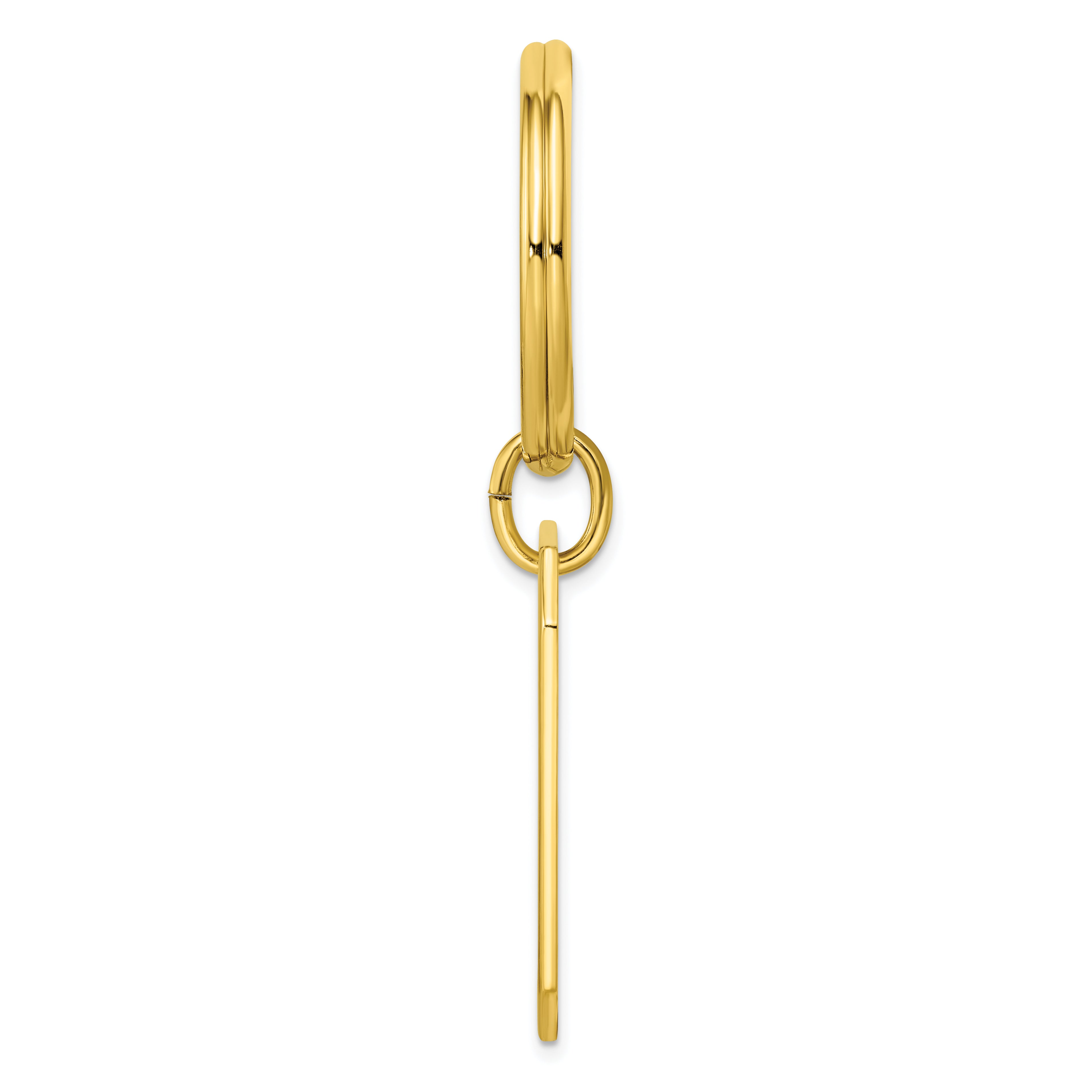 Gold-plated Kelly Waters Satin Rectangle Key Ring Secondary image