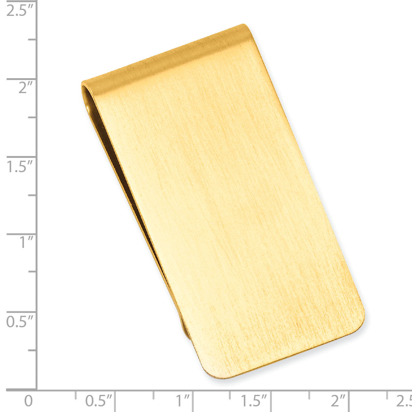 Gold-plated Kelly Waters Satin Rectangle Money Clip