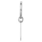 Rhodium-plated Kelly Waters Satin Rectangle Key Ring
