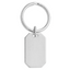 Rhodium-plated Kelly Waters Satin Rectangle Key Ring