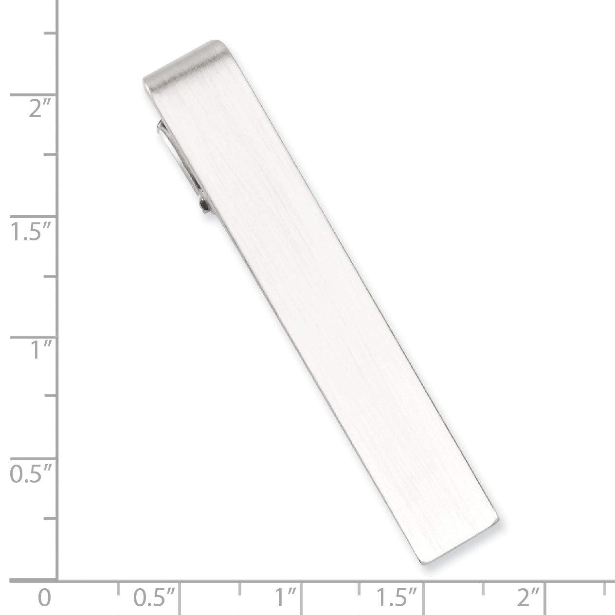 Kelly Waters Rhodium-plated Satin Engravable Tie Bar