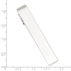 Kelly Waters Rhodium-plated Satin Engravable Tie Bar