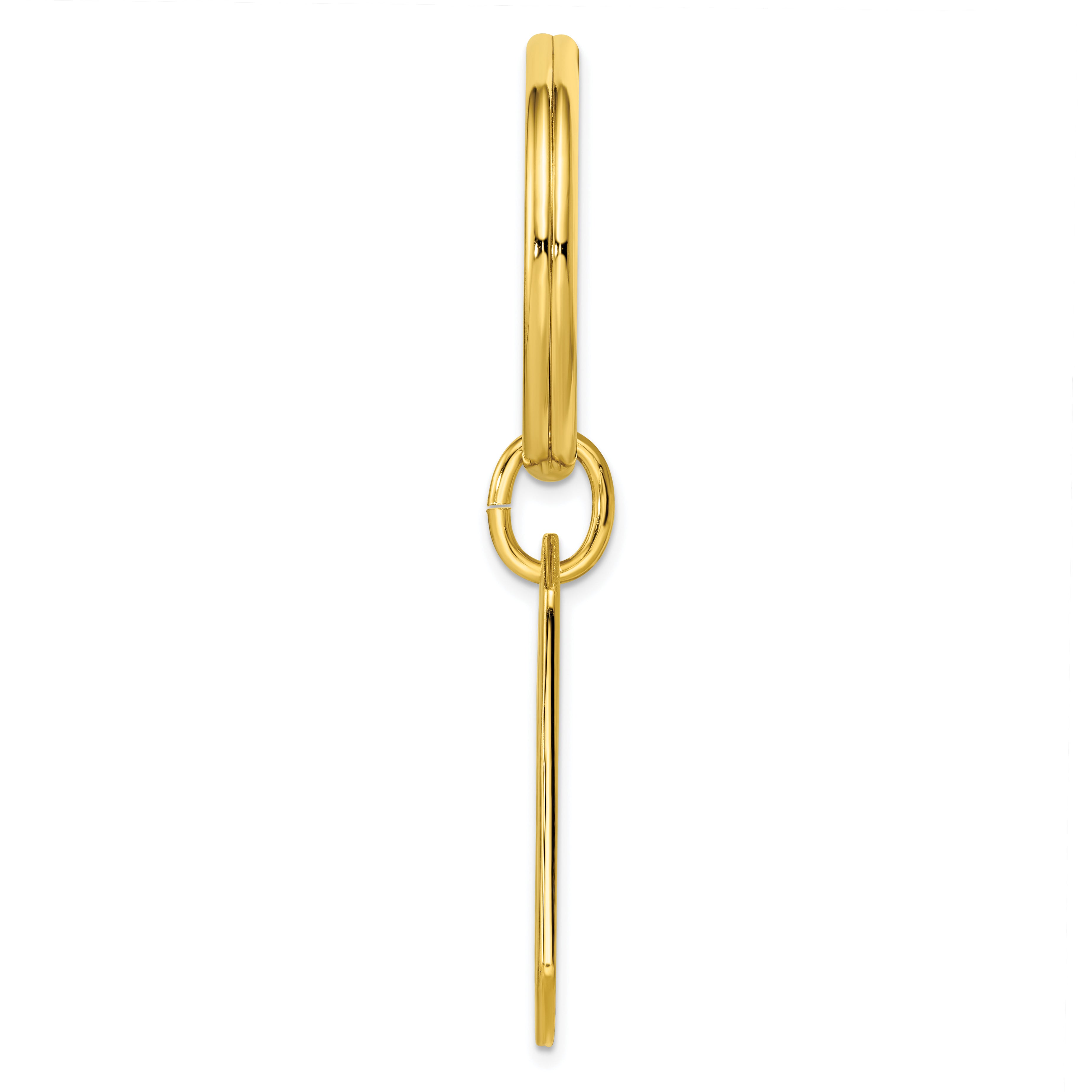 Gold-plated Kelly Waters with Engraveable Area Florentine Key Ring Secondary image