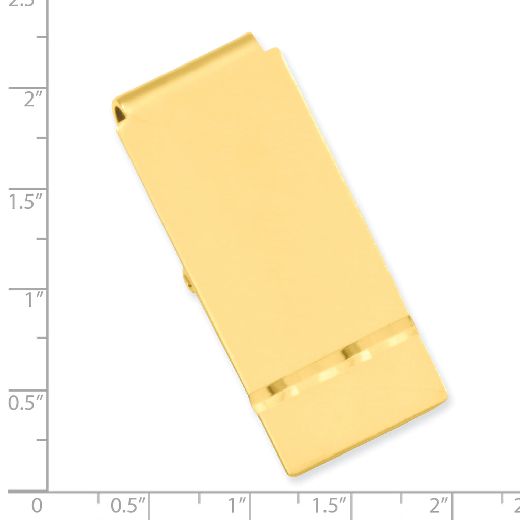 Gold-plated Kelly Waters Florentine Satin Hinged Money Clip