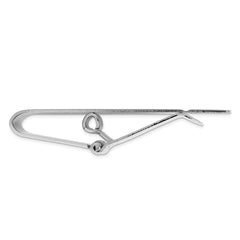 Rhodium-plated Kelly Waters Florentine Satin Hinged Money Clip