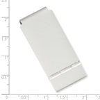 Rhodium-plated Kelly Waters Florentine Satin Hinged Money Clip